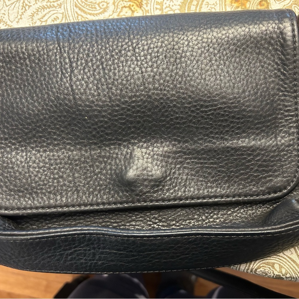 Early 1990s vintage coach bag Hudson flap leather bag black
